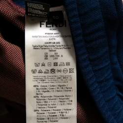 Fendi x Hey Reilly Blue Jersey Logo Tape Trimmed Trackpants L