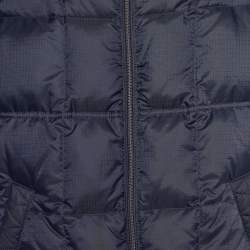 Fendi Navy Blue Synthetic Hooded Down Jacket XXL