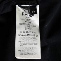 Fendi Black Cotton Karl Loves Fendi Crew Neck T-Shirt XXL