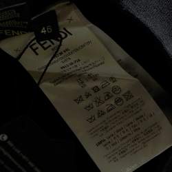 Pre Owned هودي فندي صوف تريكو أسود متعدد الألوان بالشعار مقاس صغير - سمول