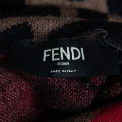 Fendi Brown Wool Forever Turtleneck Long Sleeve Sweater XL