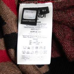 Fendi Brown Wool Forever Turtleneck Long Sleeve Sweater XL