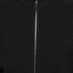مملوكة مسبقًا Fendi Black Wool Zucca Trimmed Long Sleeve Zip Front Jacket XXL
