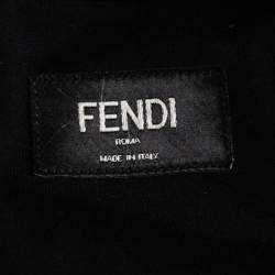 مملوكة مسبقًا Fendi Black Cotton Logo Embroidered Short Sleeve T-Shirt M