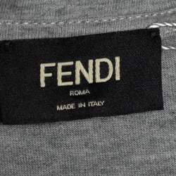 Fendi Grey Printed Cotton T -Shirt M