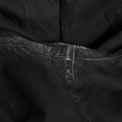 Pre Owned Fendi Black Cotton Zucca Monogram Trimmed Button Front Shirt S