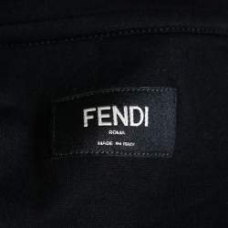 Fendi Black Cotton Logo Detail Short Sleeve T-Shirt S