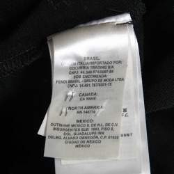 Pre Owned Fendi Black Cotton Pique Flocked FF Motif Short Sleeve T-Shirt XXL
