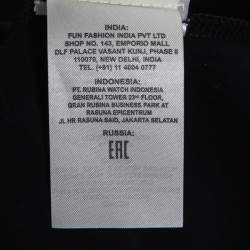 مملوكة مسبقًا Fendi Black Cotton Contrast Trim T-Shirt L