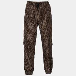 Fendi Brown Zucca Monogram Synthetic Joggers M