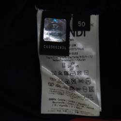 Pre Owned Fendi Navy Blue Bag Bugs Print Cotton Crew Neck T-Shirt L