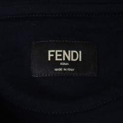Pre Owned Fendi Navy Blue Bag Bugs Print Cotton Crew Neck T-Shirt L