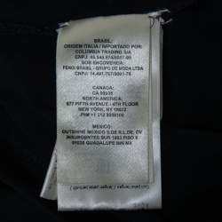 Pre Owned Fendi Navy Blue Bag Bugs Print Cotton Crew Neck T-Shirt L