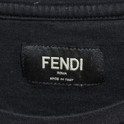 Fendi Black Cotton Light Bulb Patched T-Shirt 2XL