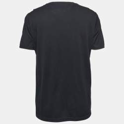 Louis Philippe polo t-shirt men size XXL 2XL BLACK india cotton short  sleeve