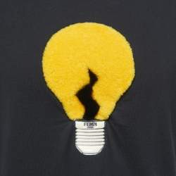 Fendi Black Cotton Light Bulb Patched T-Shirt 2XL
