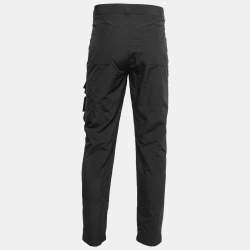 Pre Owned Fendi Black Nylon Pocket Detailed Trousers L