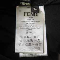 Pre Owned Fendi Black Bulb Embellished Cotton Crew Neck T-Shirt 4XL