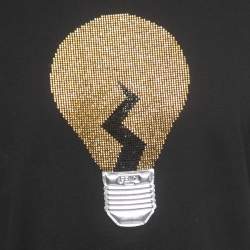 Pre Owned Fendi Black Bulb Embellished Cotton Crew Neck T-Shirt 4XL