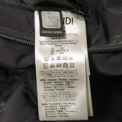 مملوكة مسبقًا Fendi Black Logo Synthetic Puffer Vest L