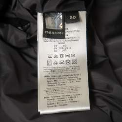 مملوكة مسبقًا Fendi Black Nylon Logo Patch Sleeveless Puffer Vest L