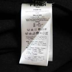 Pre Owned Fendi Black Jersey Knit Logo Fleece Logo Detail Jacket 3XL