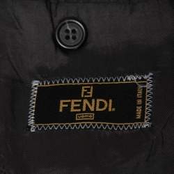 Fendi Vintage Grey Wool Single Breasted Blazer M