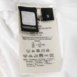 Pre Owned Fendi White FF Embroidered Jersey Knit Zip-Up Jacket S