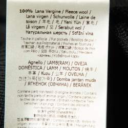 مملوكة مسبقًا Fendi Black Wool Knit Think Shearling Pocket Detail Jumper S