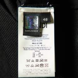 مملوكة مسبقًا Fendi Black Wool Knit Think Shearling Pocket Detail Jumper S