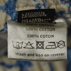 Fendi Blue Floral Print Cotton Drawstring Shorts L