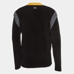 Fendi Black/Multicolor Knit Sweater L