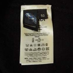 مملوكة مسبقًا Fendi Black Logo Motif Wool Turtle Neck Pullover L