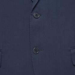 Pre Owned Fendi Navy Blue Wool Suit L