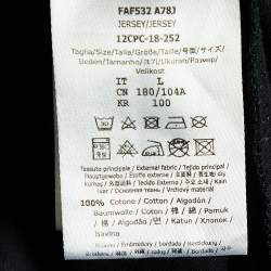 مملوكة مسبقًا Fendi Black Bag Bugs Appliqued Cotton Crew Neck T-Shirt L