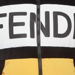 Fendi Colorblocked Corduroy and Nylon Puffer Vest L