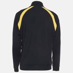 Pre Owned Fendi Black Logo Applique Jersey Sweatshirt XL