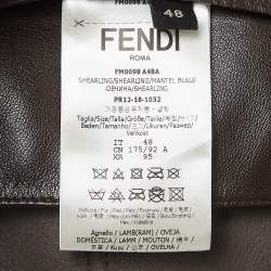 Fendi Multicolor Wool and Leather Detachable Hood Bomber Jacket M