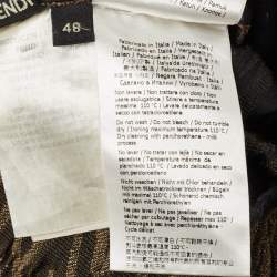 مملوكة مسبقًا Fendi Brown Zucca Jacquard Joggers M