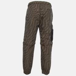 مملوكة مسبقًا Fendi Brown Zucca Jacquard Joggers M