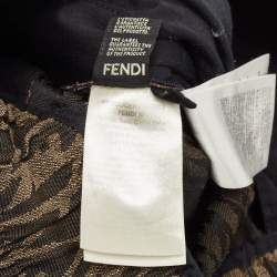مملوكة مسبقًا Fendi Brown Zucca Jacquard Joggers M