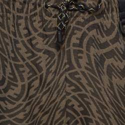 مملوكة مسبقًا Fendi Brown Zucca Jacquard Joggers M