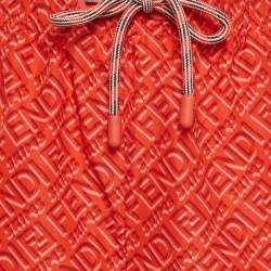 Fendi X Skims Red Logo Print Synthetic Joggers L