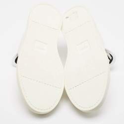 Fendi White Leather And Fabric Low Top Sneakers Size 40