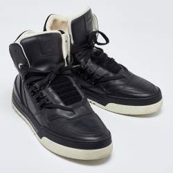 Pre Owned حذاء رياضي فندي طراز تانك مرتفع من أعلى جلد و سويدي أسود مقاس 42