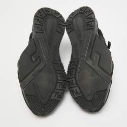 Fendi Black Suede and Mesh Flow Low Top Sneakers Size 42