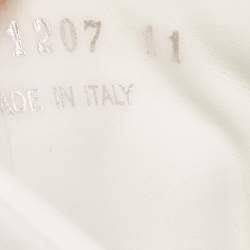 مملوكة مسبقًا Fendi White Leather FF Lace Up Sneakers  Size  45