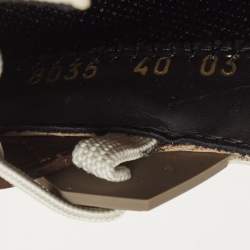 Pre Owned Fendi Multicolor Canvas and Leather Flow Lace Up Sneakers Size 40