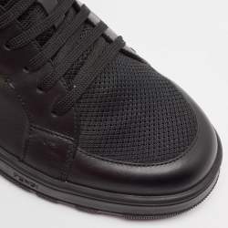 Fendi Black/Brown Canvas and Leather Zucca High Top Sneakers Size 41