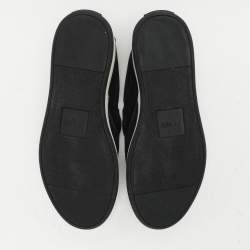 Fendi Navy Blue Suede Monster Eyes Slip On Sneakers Size 42